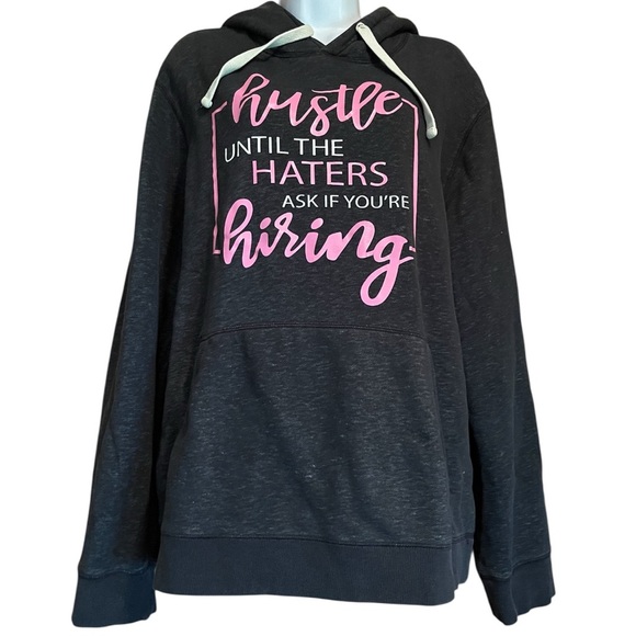 Newport “Hustle Until Your Haters Ask If You’re Hiring” Graphic Hoodie - Picture 1 of 5